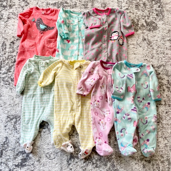 baby girl winter sleepers